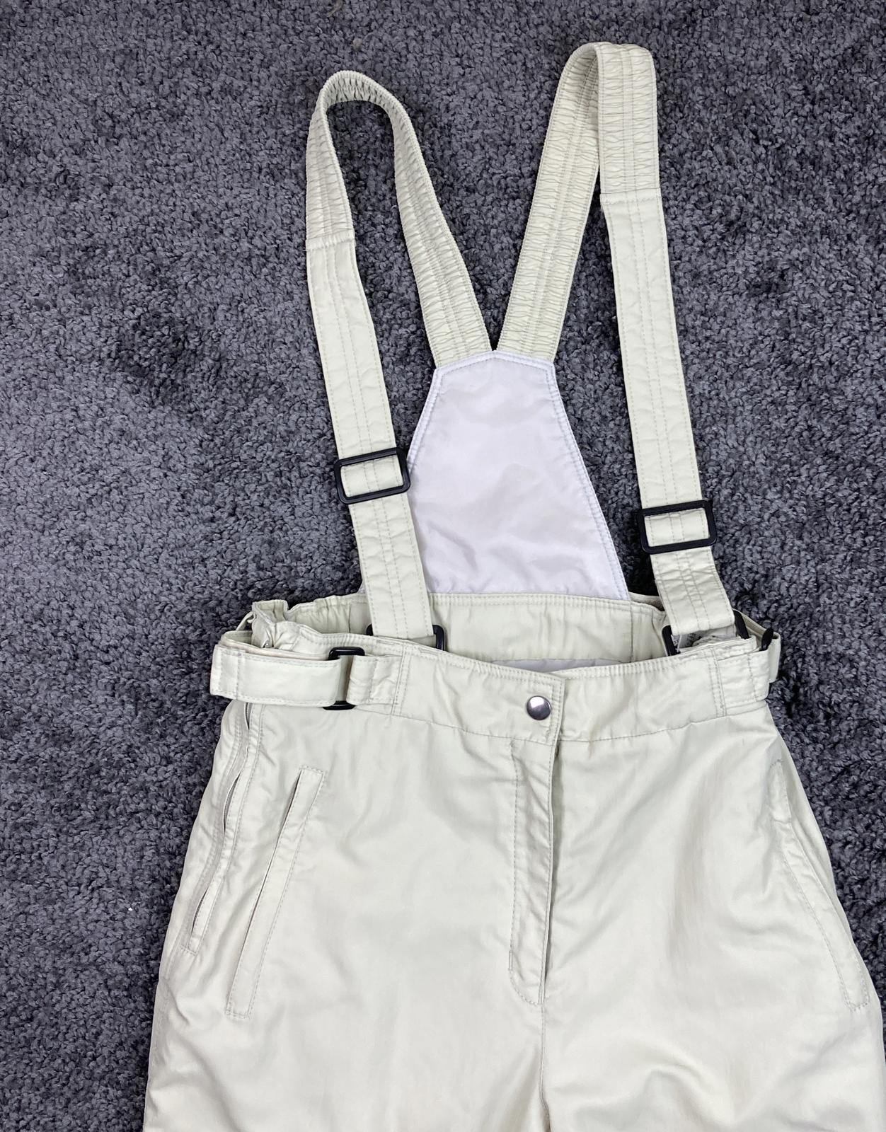 Phenix Japan Ski Snow Pants Beige Women’s L JASPO Insulated Adjustable Suspender