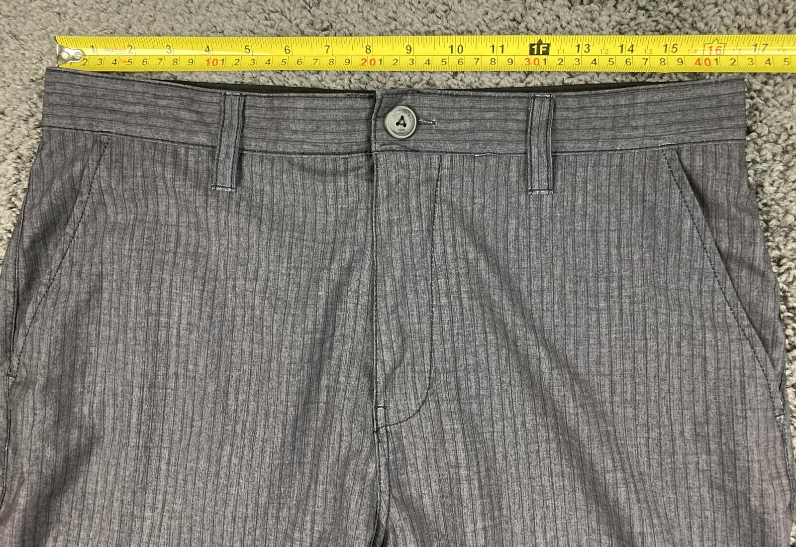 Billabong Platinum X Hybrid Shorts Mens Grey Striped Boardshorts Sz 32