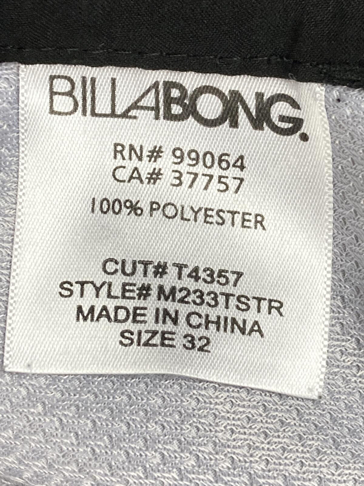 Billabong Platinum X Hybrid Shorts Mens Grey Striped Boardshorts Sz 32