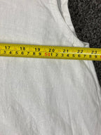 Crown Linen Designs 100% Linen White Sleeveless V-neck Tunic Top XL