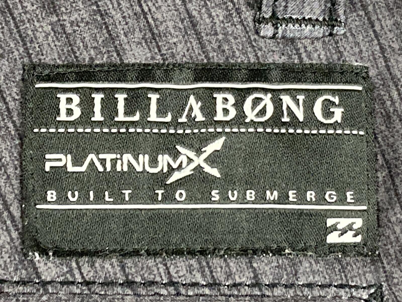 Billabong Platinum X Hybrid Shorts Mens Grey Striped Boardshorts Sz 32