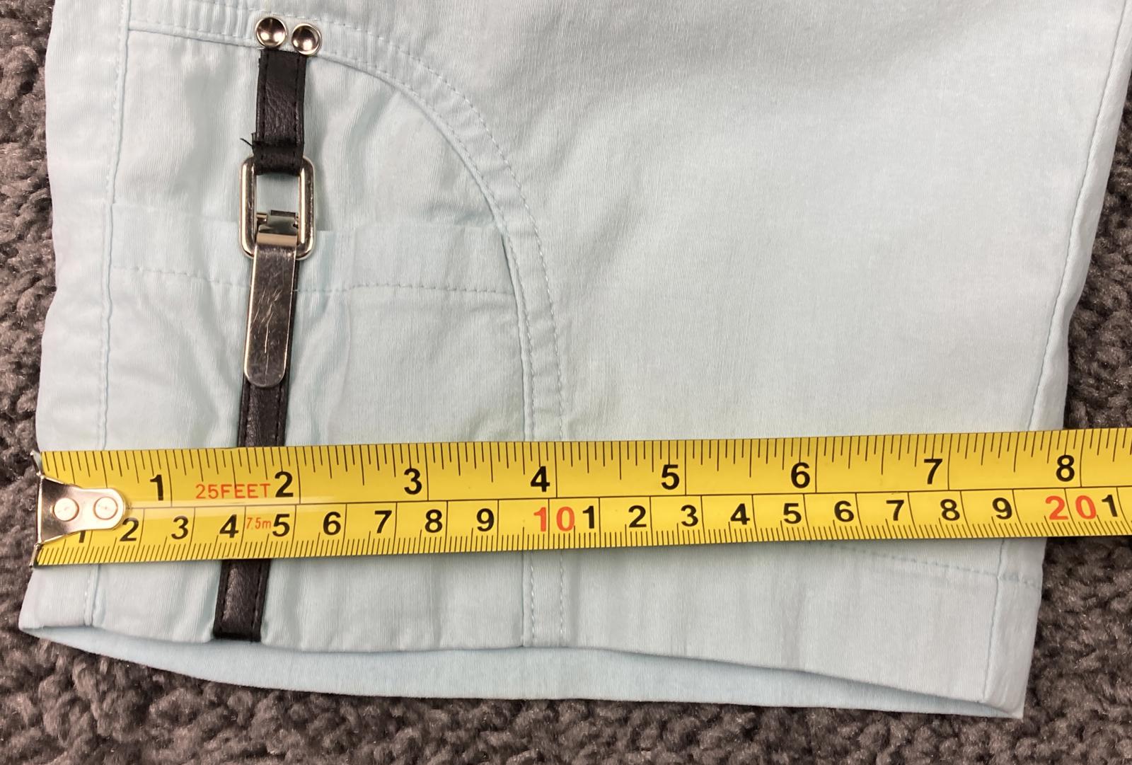 Jamie Sadock Capri Golf Pants Womens Size 8 Light Blue Stretch Buckle Straps