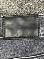 Madewell 10" High-Rise Skinny Crop Jeans Women’s Sz 28 Black Gray Raw Hem