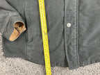 Tommy Bahama Jacket Men's Black Cotton Zip Snap Utility Field Coat Sz Large