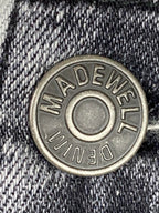 Madewell 10" High-Rise Skinny Crop Jeans Women’s Sz 28 Black Gray Raw Hem