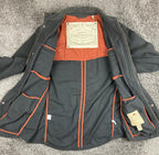Tommy Bahama Jacket Men's Black Cotton Zip Snap Utility Field Coat Sz Large