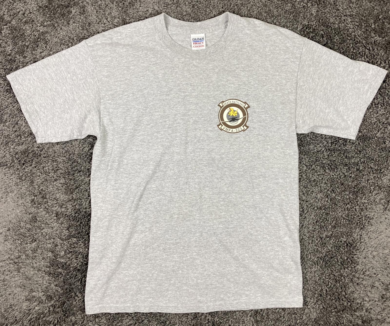 VMFA-323 "Death Rattlers" Military T-Shirt Gray Size Large
