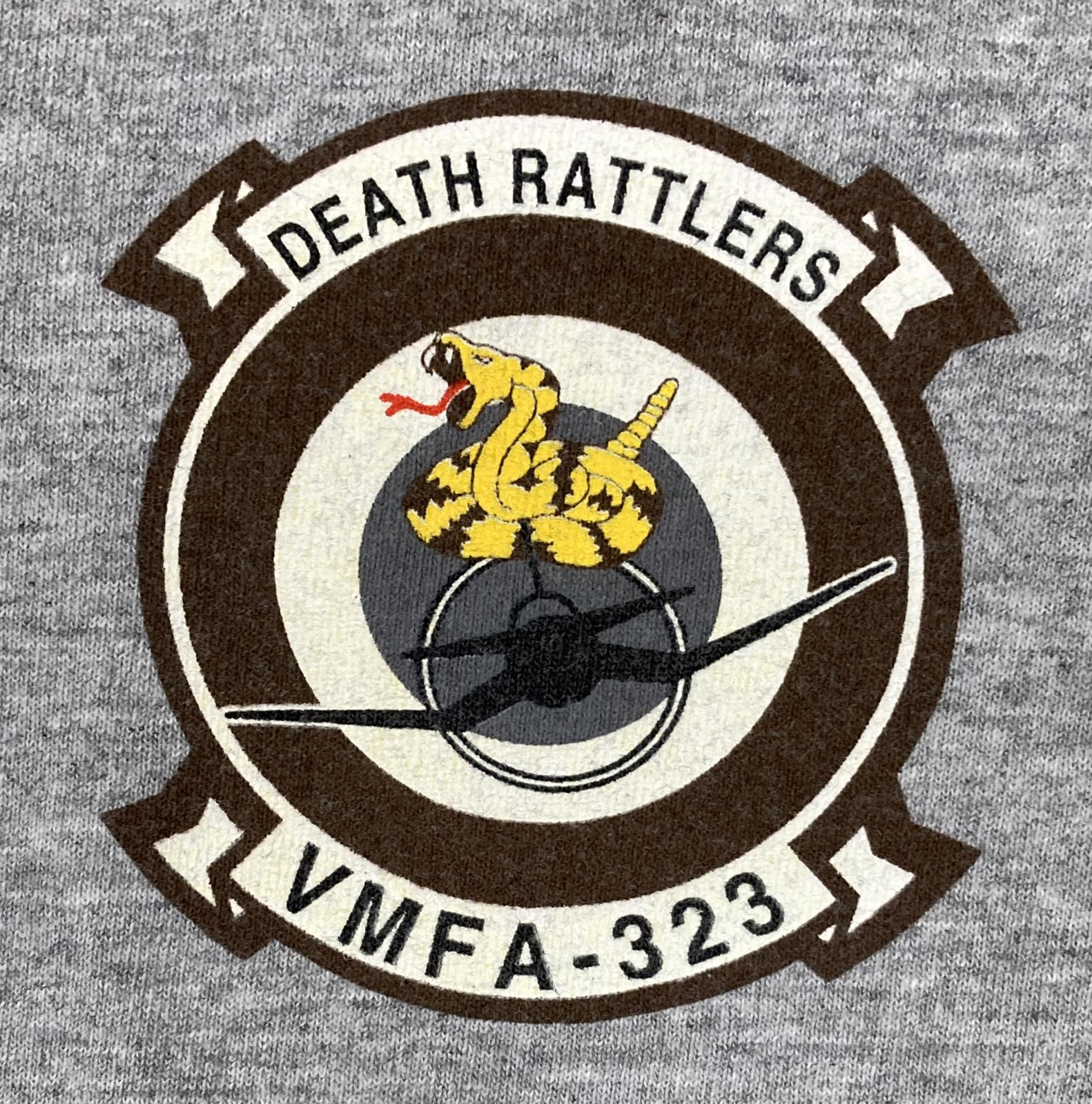 VMFA-323 "Death Rattlers" Military T-Shirt Gray Size Large