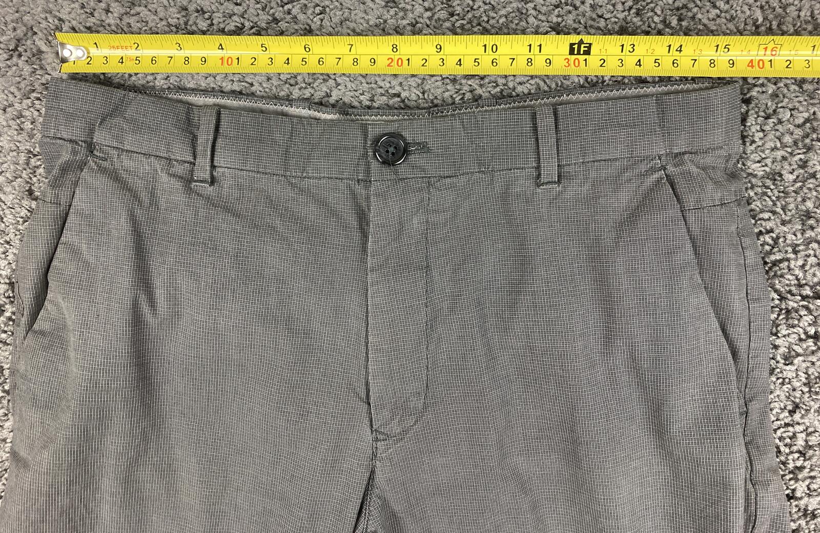 Calvin Klein Mens Gray Textured Chino Pants 100% Cotton Straight Leg 31x32