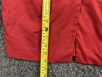 Lafayette 148 New York Red High Neck Zip Front Pocket Sheath Dress Cotton Sz 8