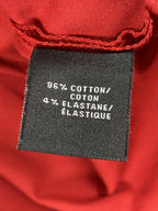 Lafayette 148 New York Red High Neck Zip Front Pocket Sheath Dress Cotton Sz 8