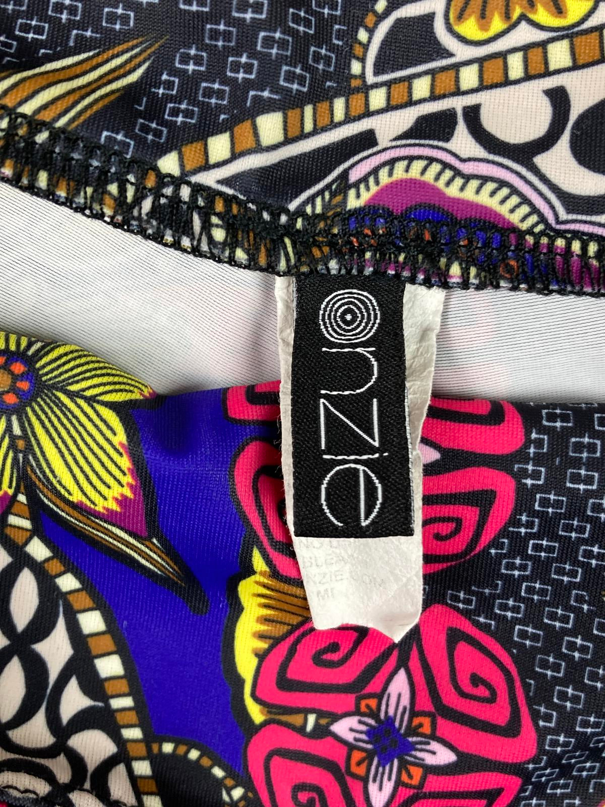 Onzie Women’s Capri Yoga Leggings Floral Print Workout Multi-Color Sz S/M