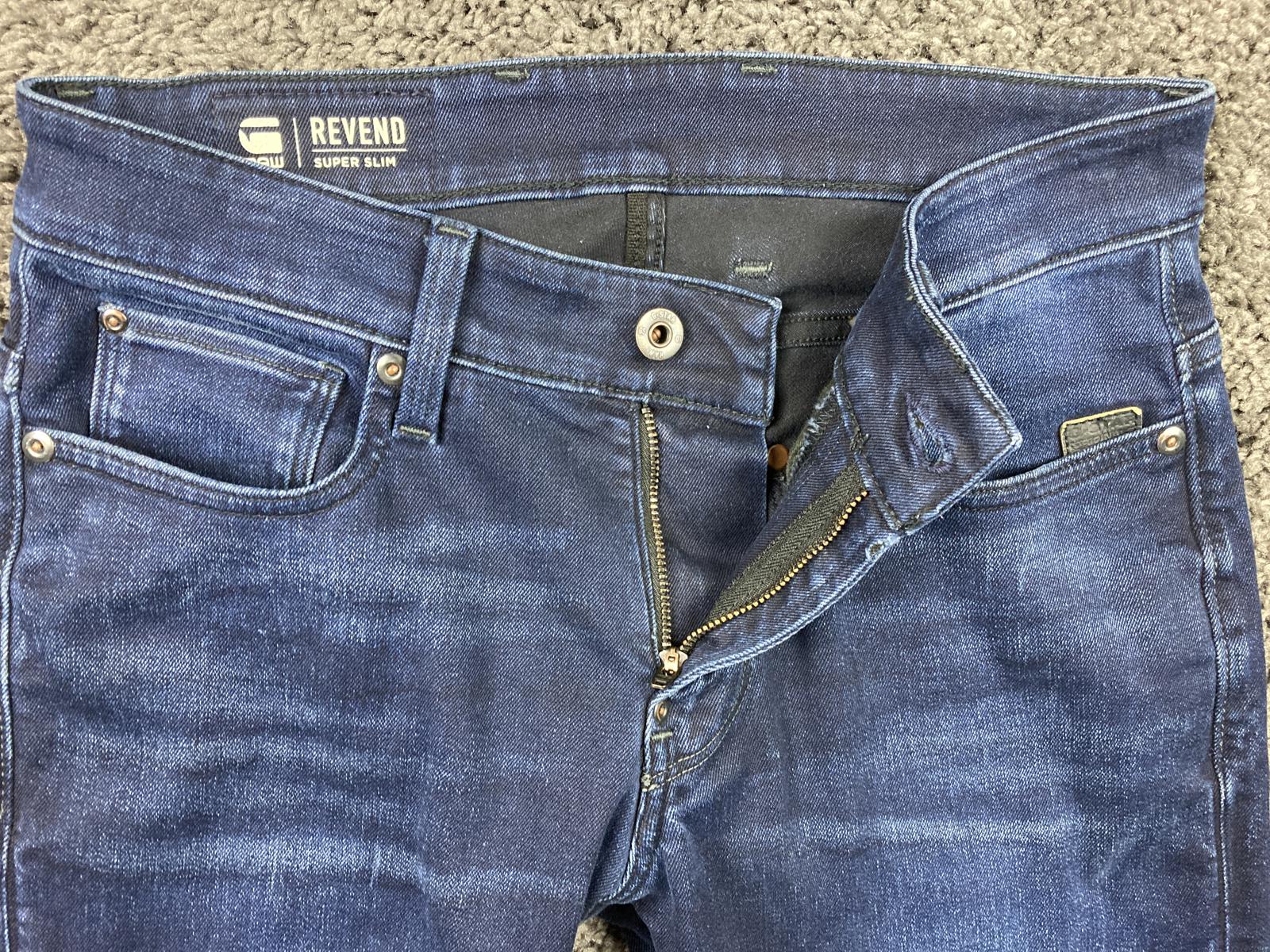 G-Star Raw Men's Revend Super Slim Jeans Denim Blue Size 29x32