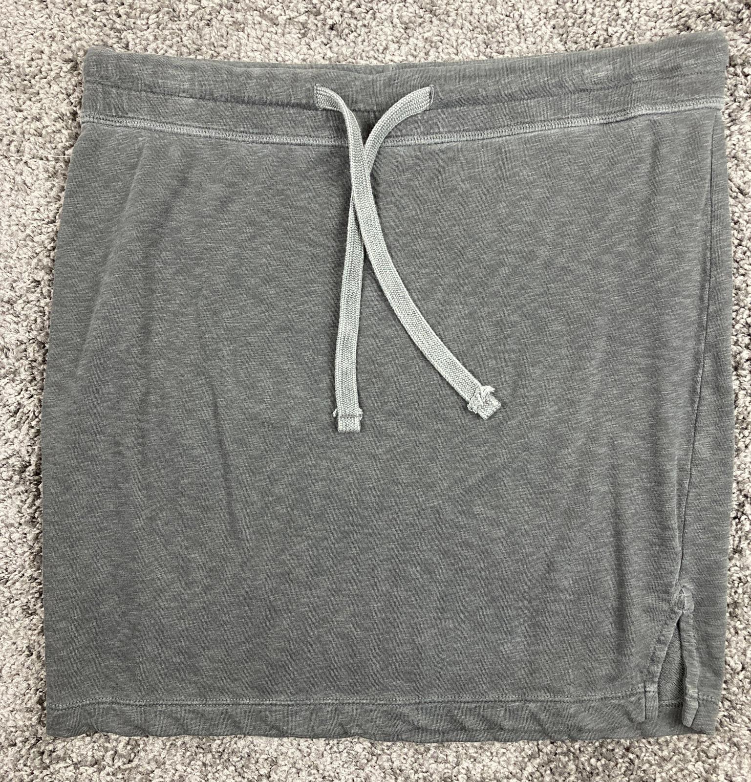 James Perse Standard gray drawstring knit skirt women Size 3 (10-12) Large