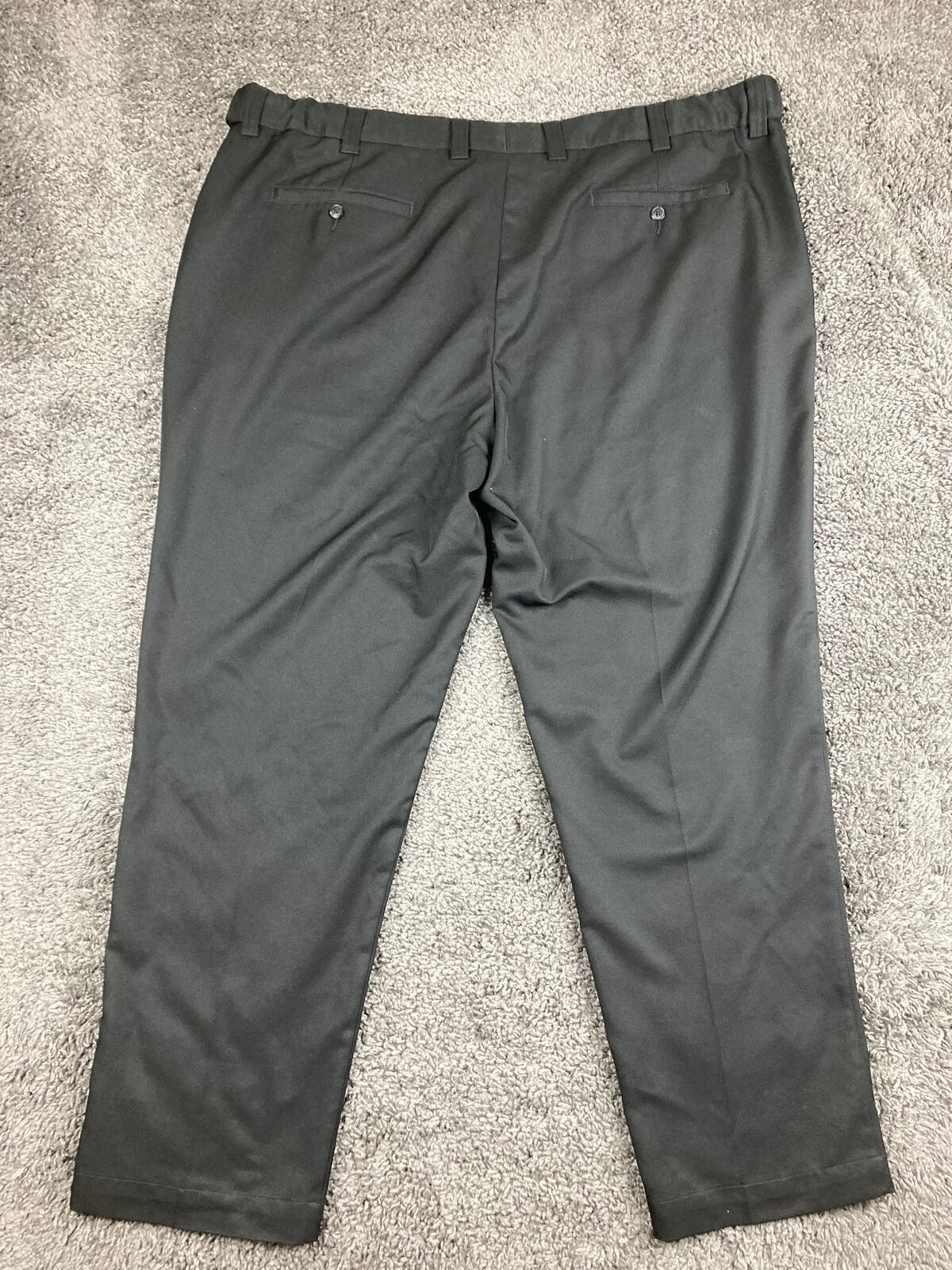 Oak Hill Dress Pants Men's Black Comfort Stretch Waist Big Tall Sz 48x32