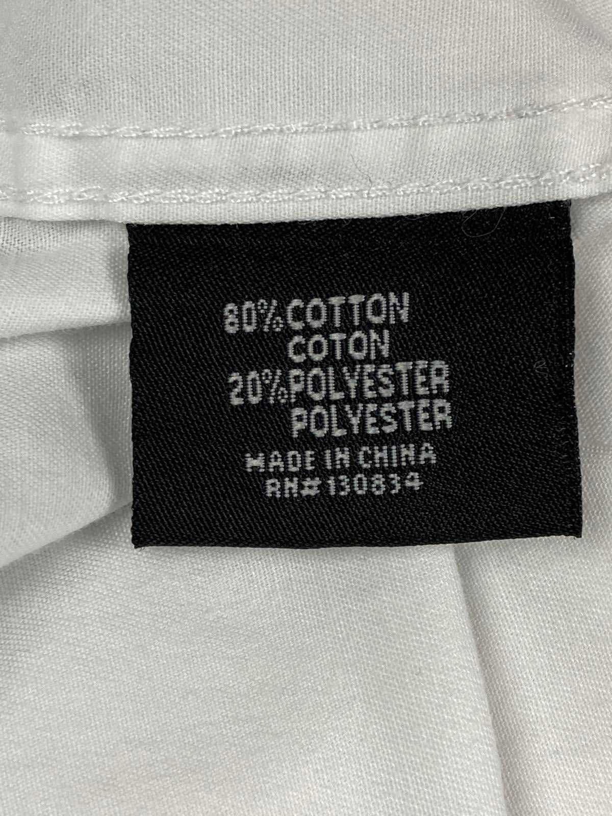 Martin Gordon Dress Shirt Men's White Checkered Collar Men’s Size L