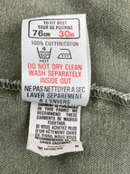 St Michael Vintage Denim Vest Sage Green Snap Front Collared UK 8 100% Cotton
