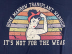 Bone Marrow Transplant Warrior V-Neck Shirt XL Retro Rosie the Riveter Black