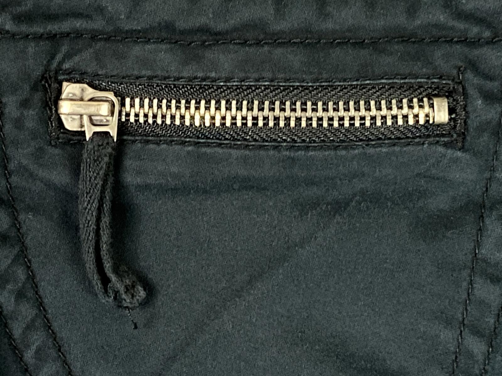 Vntg Jolt Y2K Cargo Pants Black Rhinestone Bling Bolt Drawstring Hem Size 29x28