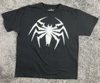 Marvel Spider-Man 2 Venom White Spider Logo T-Shirt Black Men’s XL Mad Engine