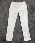 Pilcro & the Letterpress Anthropology White Ankle Skinny Pants Women 25 Stretch