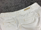 Pilcro & the Letterpress Anthropology White Ankle Skinny Pants Women 25 Stretch