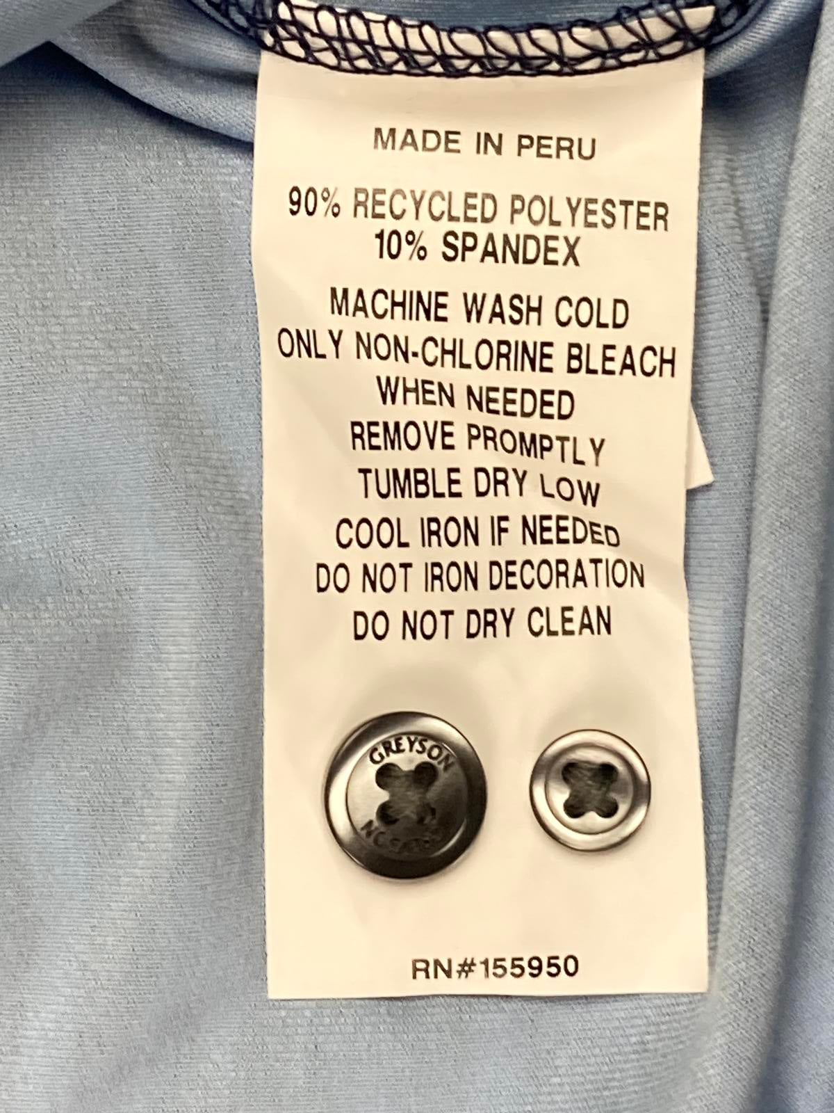 Greyson Polo Shirt La Costa Logo Mens Size L Wolf Blue Camo NWT