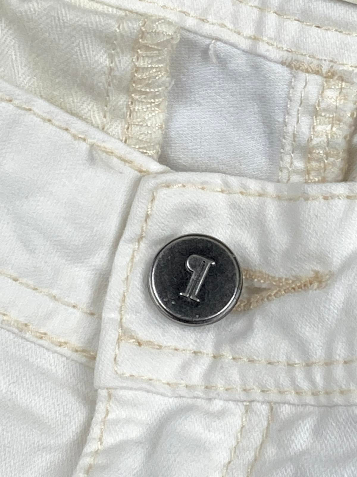 Pilcro & the Letterpress Anthropology White Ankle Skinny Pants Women 25 Stretch