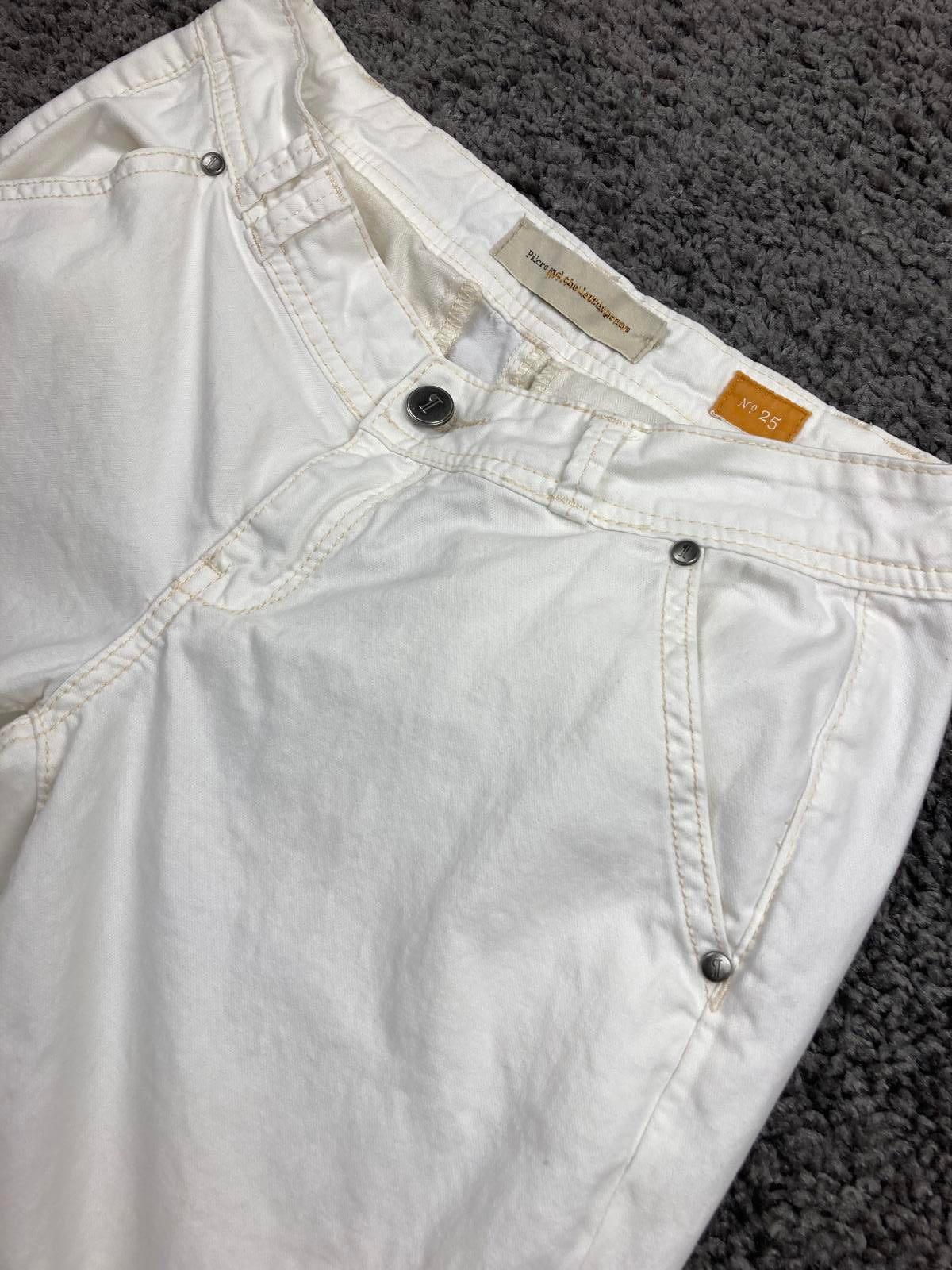 Pilcro & the Letterpress Anthropology White Ankle Skinny Pants Women 25 Stretch