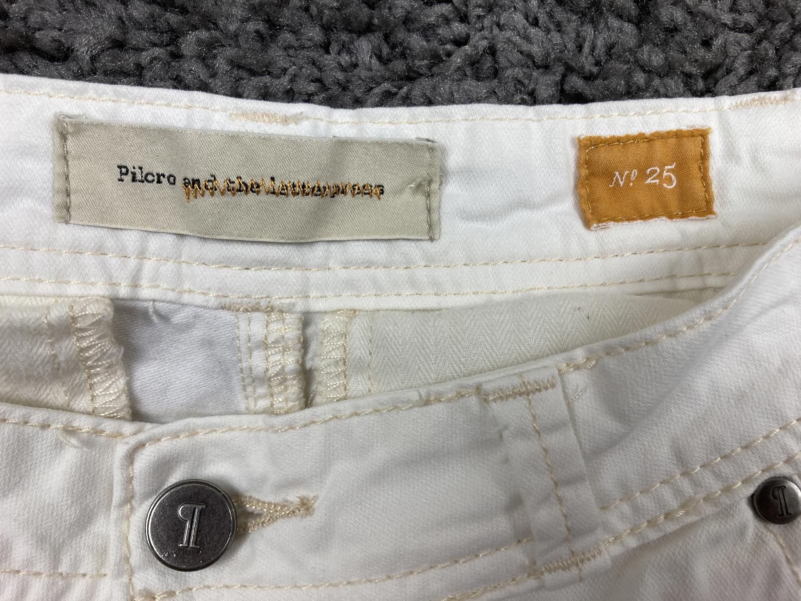 Pilcro & the Letterpress Anthropology White Ankle Skinny Pants Women 25 Stretch