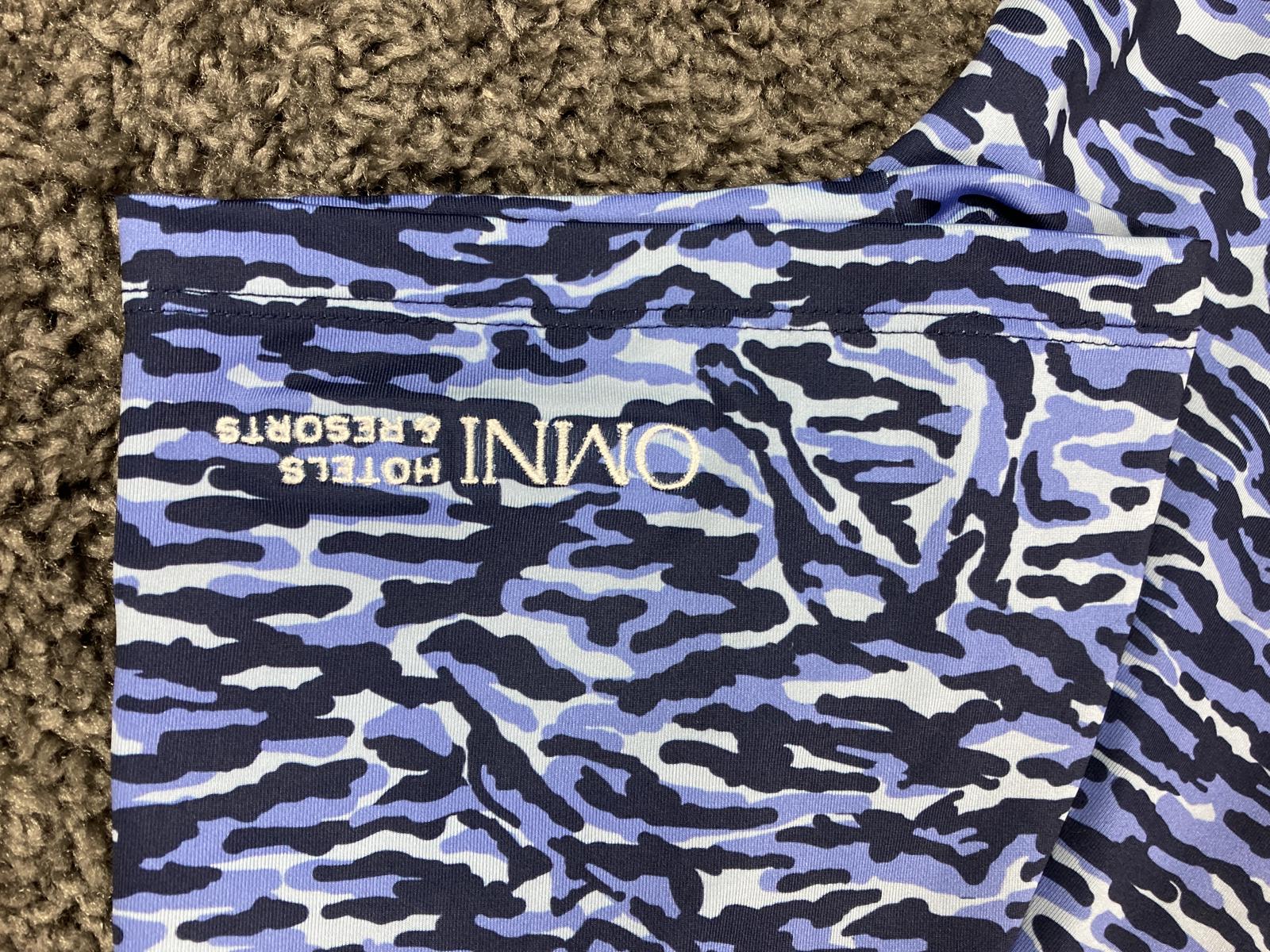 Greyson Polo Shirt La Costa Logo Mens Size L Wolf Blue Camo NWT