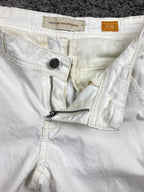 Pilcro & the Letterpress Anthropology White Ankle Skinny Pants Women 25 Stretch