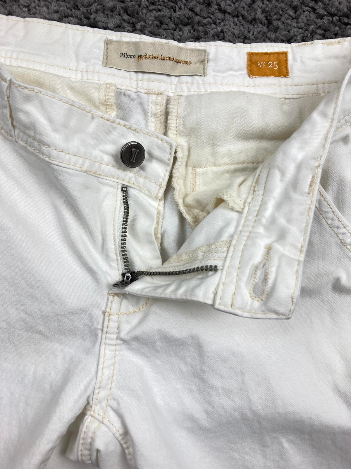 Pilcro & the Letterpress Anthropology White Ankle Skinny Pants Women 25 Stretch