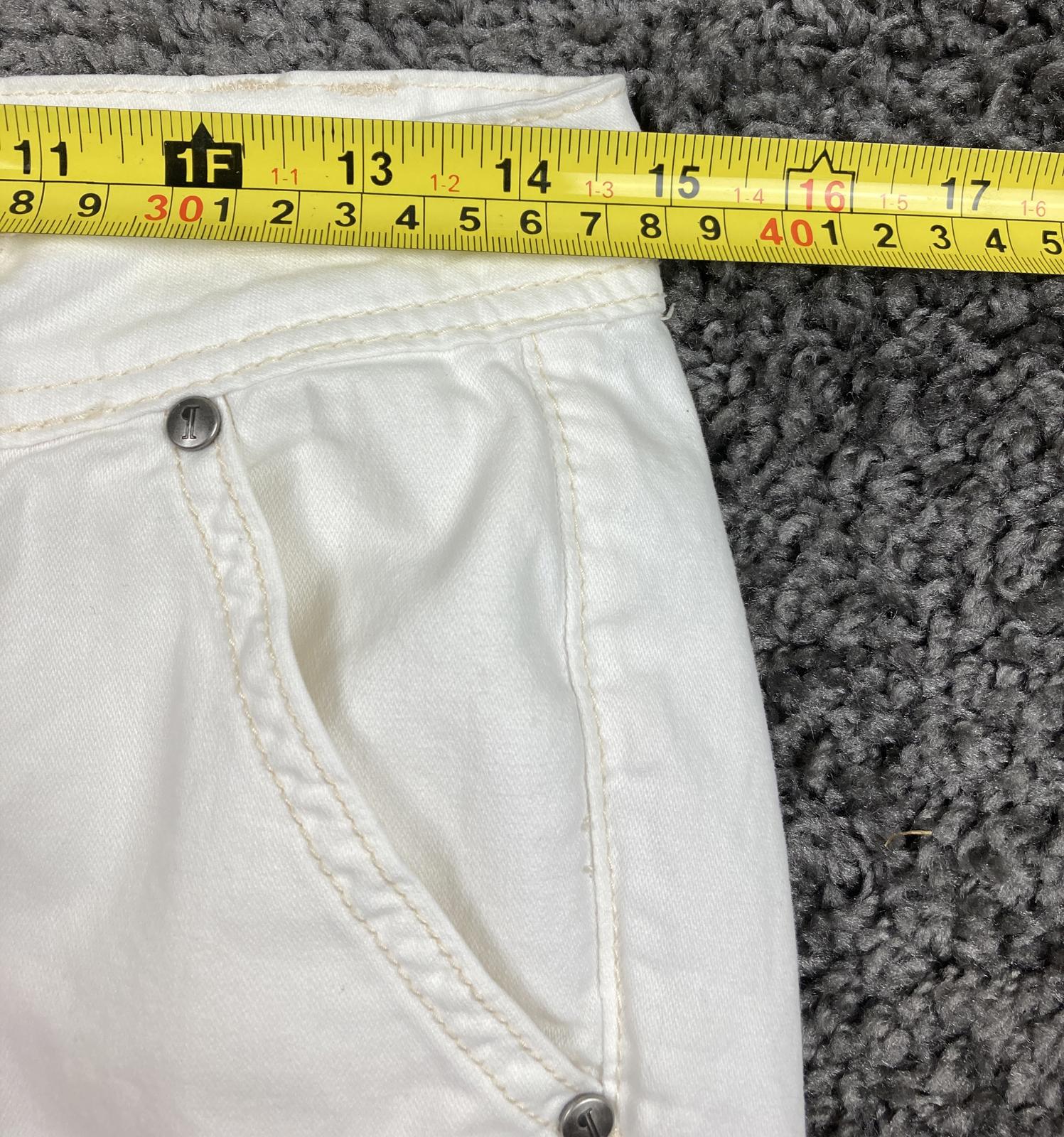 Pilcro & the Letterpress Anthropology White Ankle Skinny Pants Women 25 Stretch