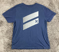 Hurley T Shirt Mens Blue Icon Slash Tee Short Sleeve Skate Surf Crew Neck Sz XL