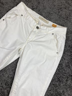 Pilcro & the Letterpress Anthropology White Ankle Skinny Pants Women 25 Stretch