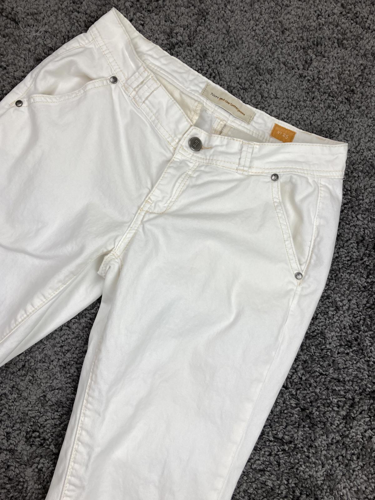 Pilcro & the Letterpress Anthropology White Ankle Skinny Pants Women 25 Stretch