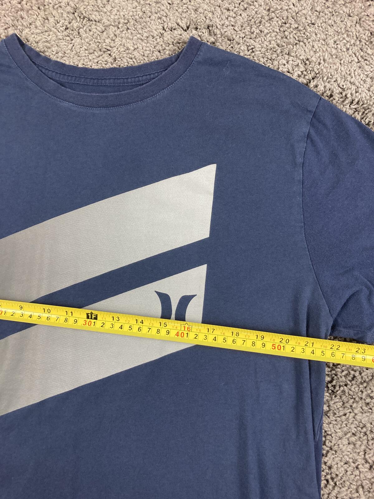 Hurley T Shirt Mens Blue Icon Slash Tee Short Sleeve Skate Surf Crew Neck Sz XL