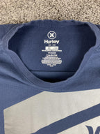 Hurley T Shirt Mens Blue Icon Slash Tee Short Sleeve Skate Surf Crew Neck Sz XL