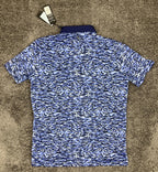 Greyson Polo Shirt La Costa Logo Mens Size L Wolf Blue Camo NWT
