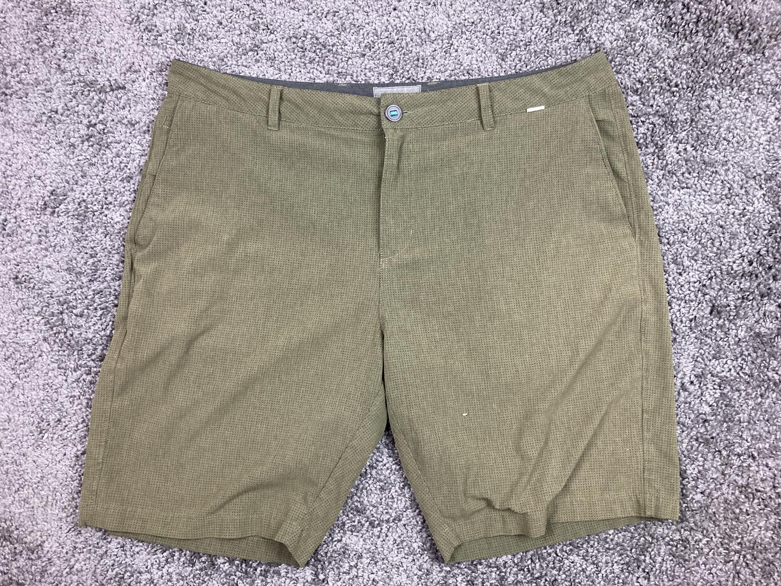 Linksoul Boardwalker Golf Shorts Men Size 38 Olive Green Stretch Knit Comfort