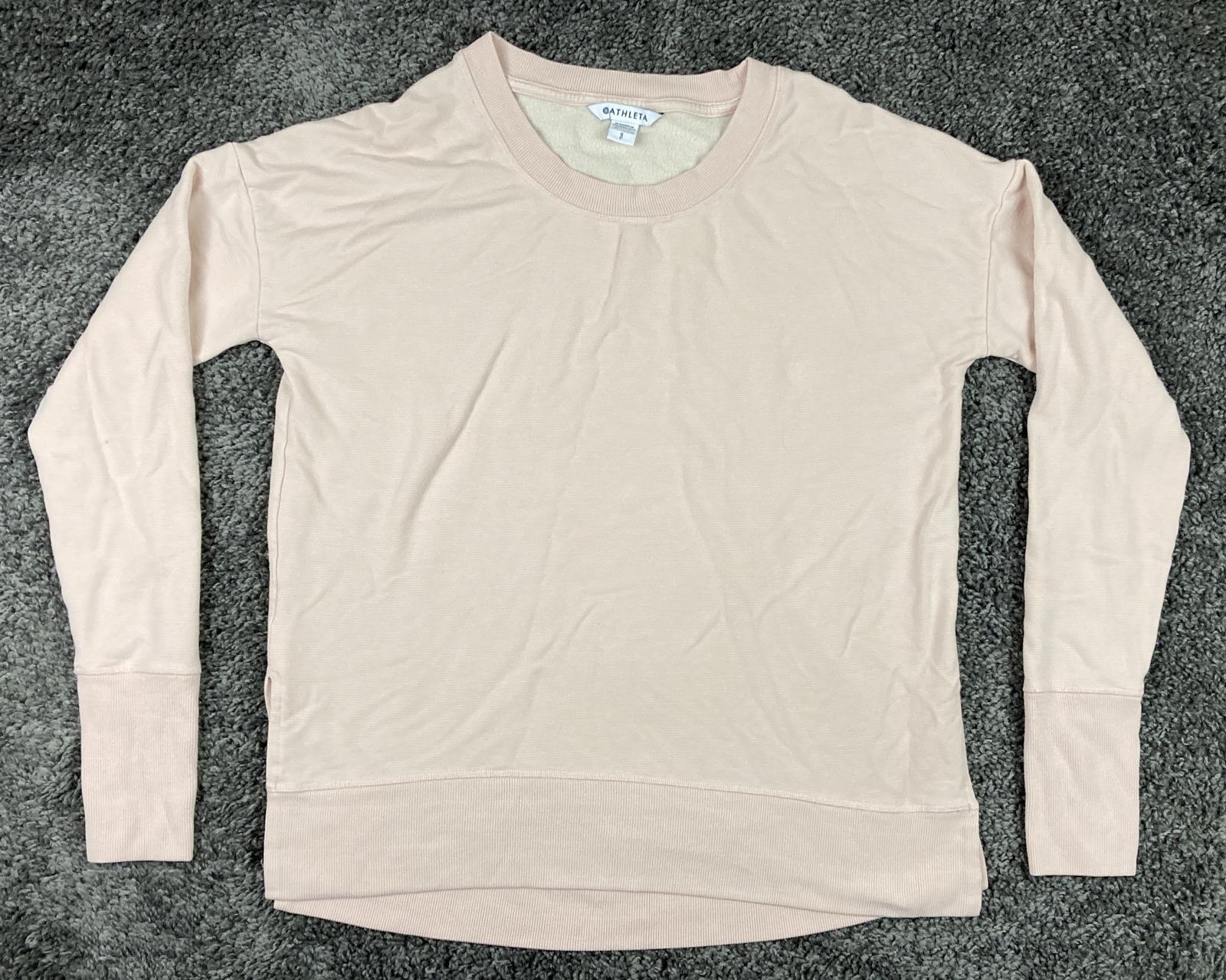 Athleta Coaster Luxe Sweatshirt Womens Blush Pink Size S