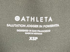 Athleta Salutation Jogger Powervita Pants Green Gym Yoga XSP XS Petite