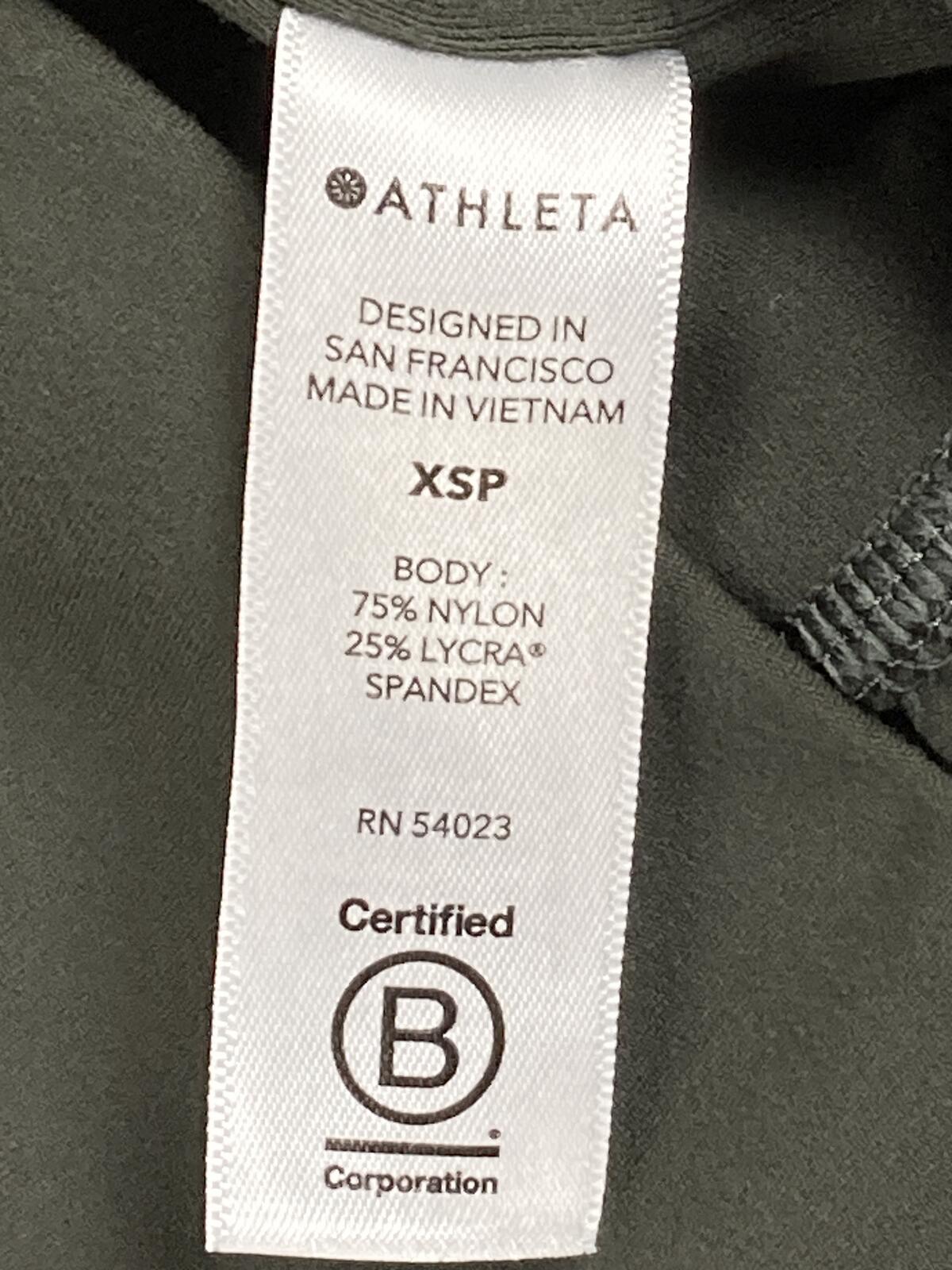 Athleta Salutation Jogger Powervita Pants Green Gym Yoga XSP XS Petite