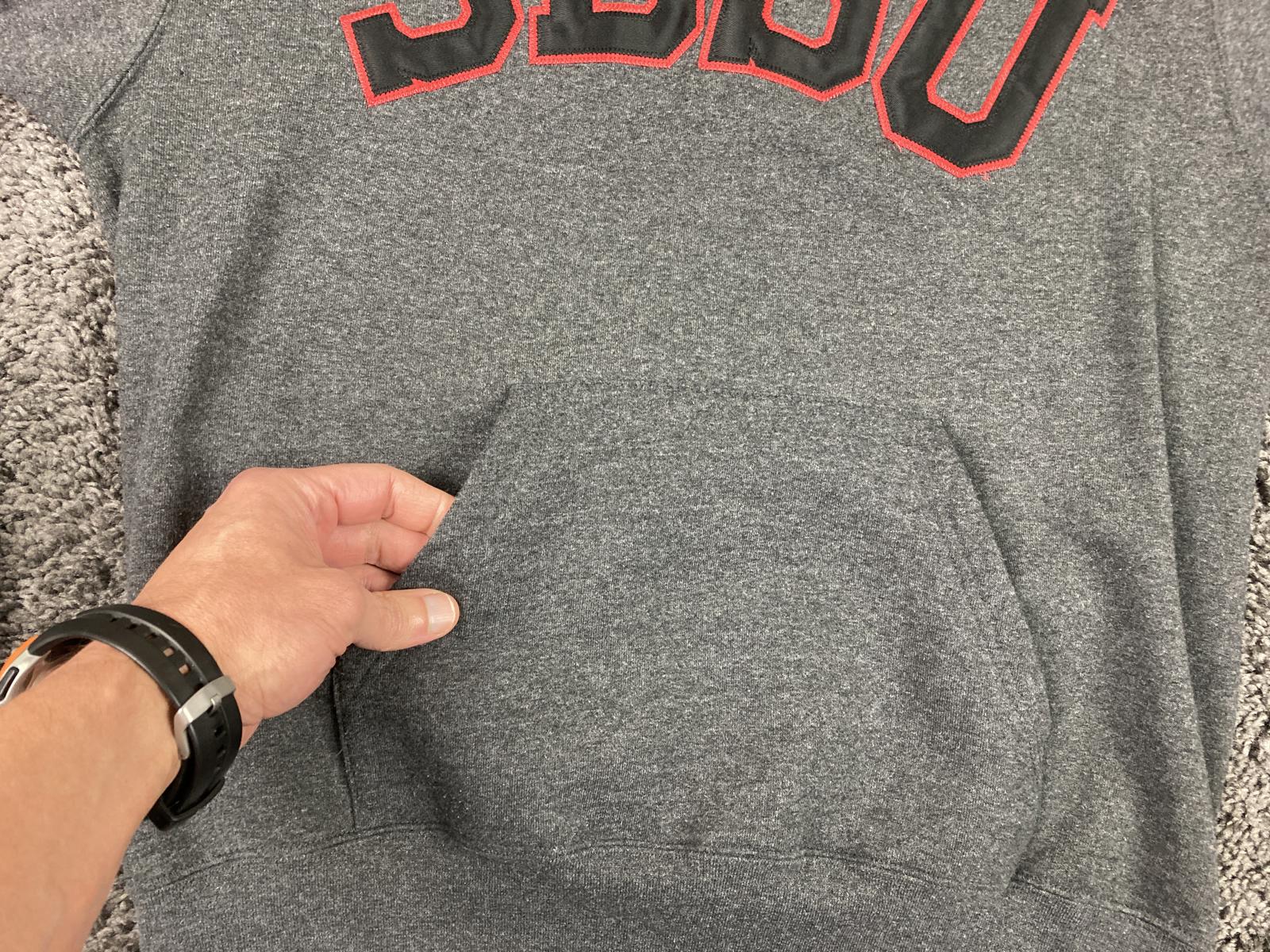 SDSU San Diego State Aztecs Hoodie Men’s Gray Applique Eco Fleece Size M