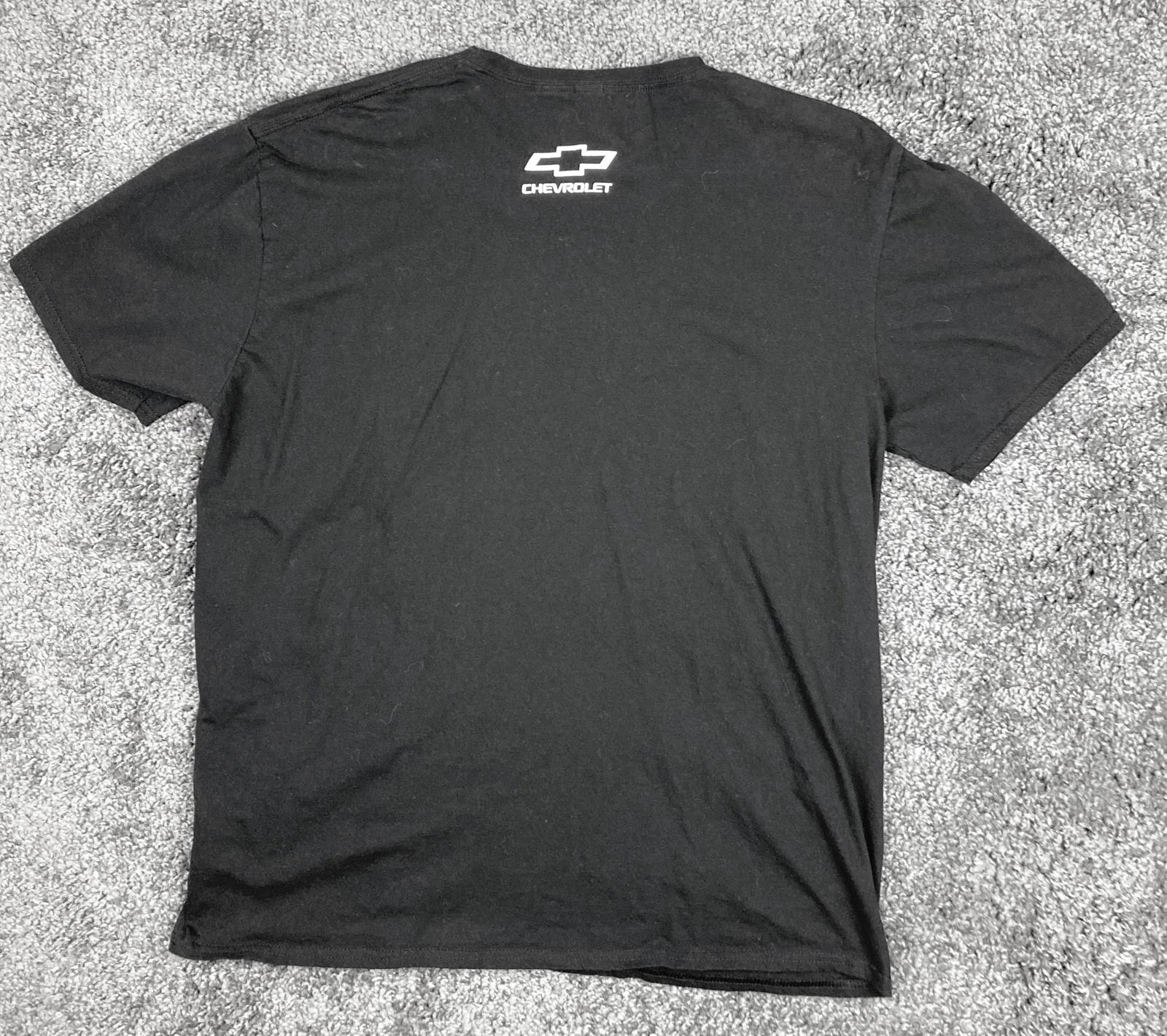 Gildan Chevrolet EV Logo T-Shirt Men’s Sz XL Black Blue White Graphic SoftStyle