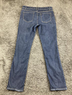 CAbi Lou Lou 334 Women Dark Wash Straight Leg Jeans Denim Classic Stretch Sz 8