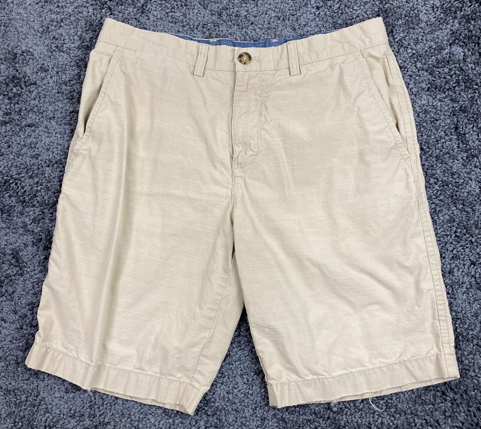 Tommy Hilfiger Chino Shorts Men Size 32 Beige Tan Lightweight Cotton Casual