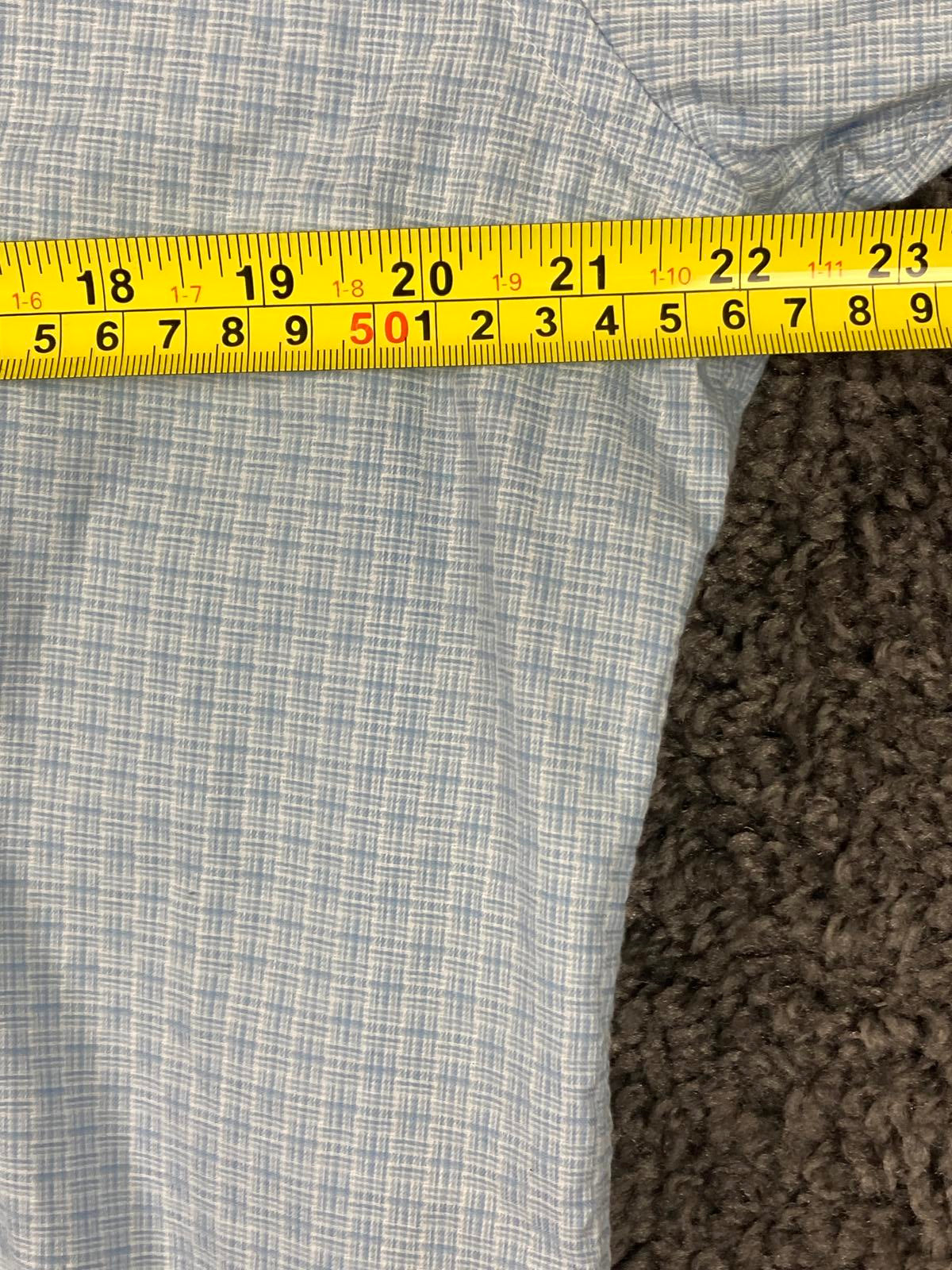 Bugatchi Dress Shirt Shaped Fit Mens Light Blue Size XL