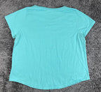 Nike Sportswear Essential Womens Teal Futura Logo T-Shirt Plus Size 1X